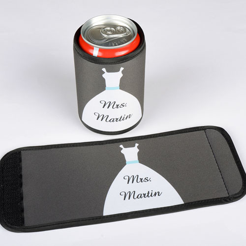 Envoltura de lata y botella   personalizada de la novia 