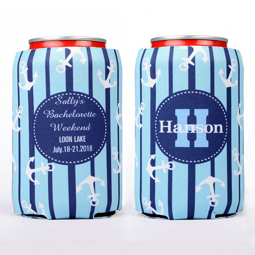 enfriador de latas personalizado de tira y ancla