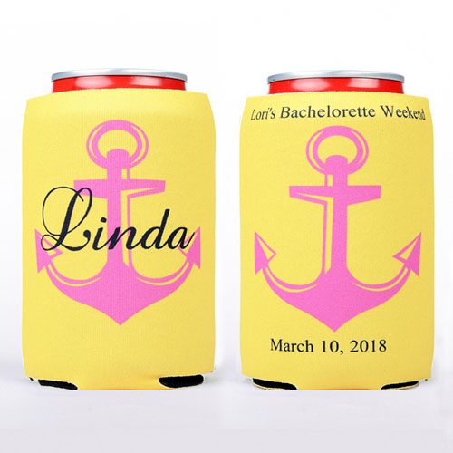Ancla color  Fucsia Enfriador personalizado de latas 