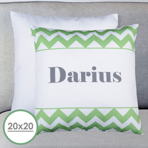 50.80 cm x 50.80 cm Cojín de Almohada Personalizado símbolos Verde (Sin Insertar) 