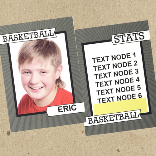 Aro de baloncesto personalizados Foto Tarjetas de intercambio Set de 12