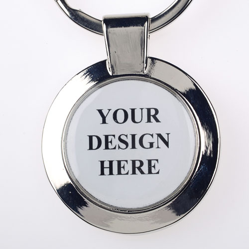 Llavero de metal redondo a todo color con impresión personalizada (pequeño)