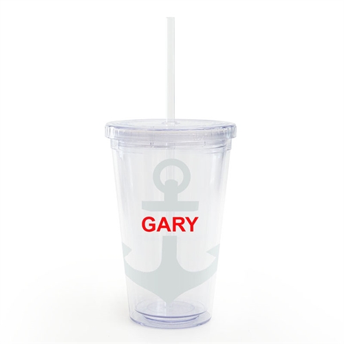 Vaso de acrílico personalizado de doble pared diseño 