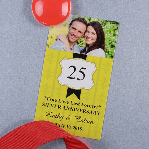 Placa de aniversario de cal Imán de foto personalizada
