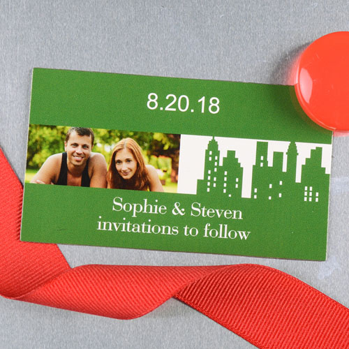 Crea e imprime una foto personalizada de la ciudad de Nueva York con imán de boda de 5,08 cm x 8,89 cm Tamaño de tarjeta