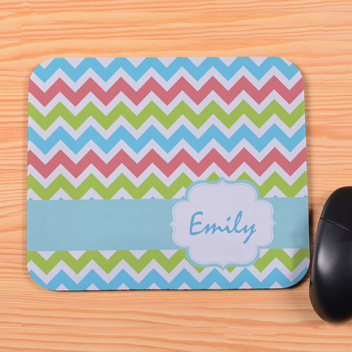 Colorful Chevron Personalized Premium Mousepad