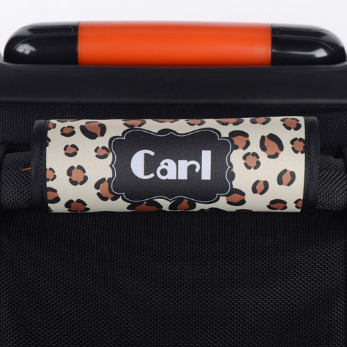 Envoltura de asas de equipaje personalizada de estilo leopardo