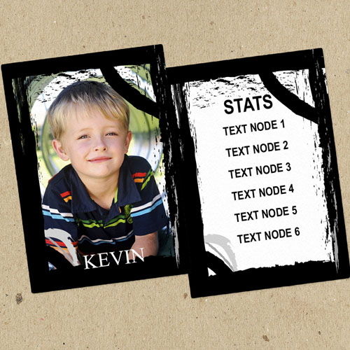 Juego de 12 tarjetas de intercambio de fotos personalizadas con marco negro