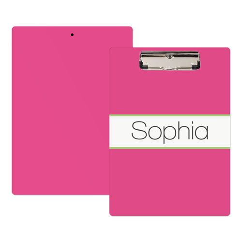 Portapapeles personalizado diseño rosa y verde limón