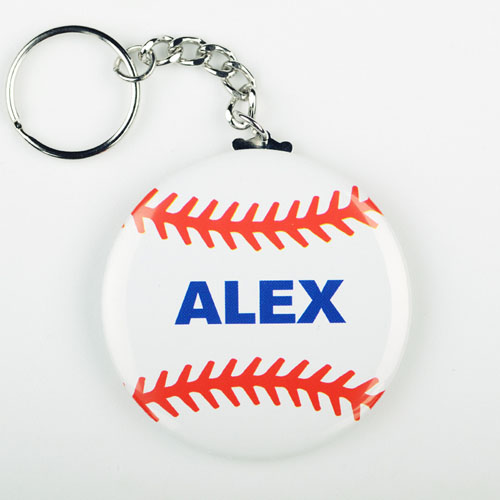Llavero de botón personalizado de béisbol