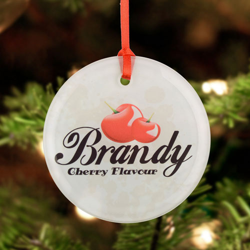 Personalized Photo Glass Ornament Round 3
