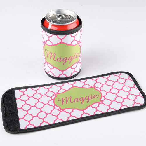 Trébol rosado Personalizado Envoltura de botella   y Lata 