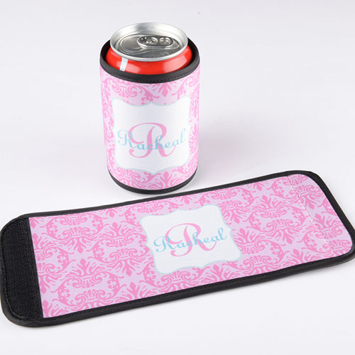 Envoltura de botella y lata personalizada Vintage rosado