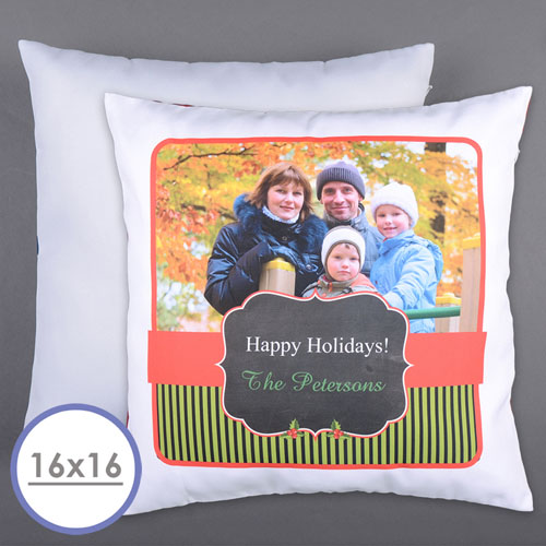 Cojín personalizado con foto de vacaciones clásicos días de feriado Funda de cojín 40.64 cm x 40.64 cm (sin relleno) 
