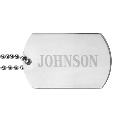 Colgante de placa de identificación personalizada con nombre grabado
