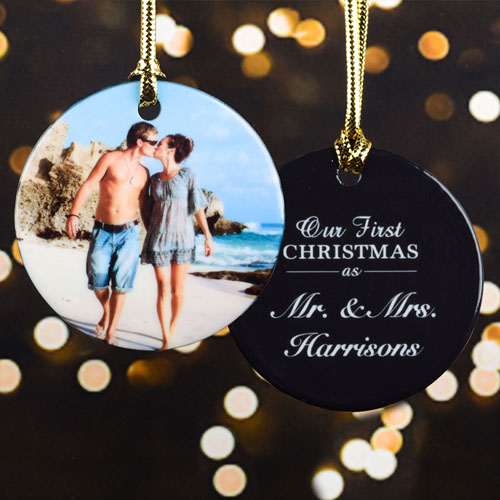 Our First Christmas Personalized Photo Ornament