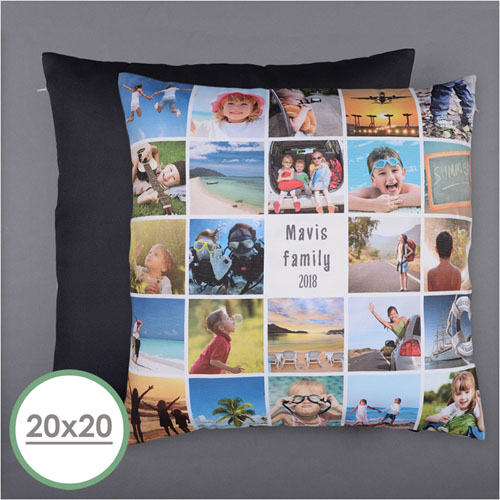 Instagram Blanco Personalizado 24 Collage Foto Cojín 50.80 cm x 50.80 cm Cojín (Sin Insertar) 