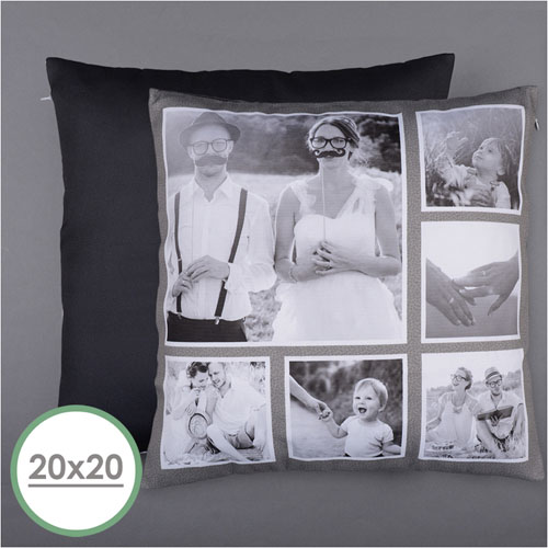 Instagrama rústico Almohada de fotos personalizadas de seis colores 50.80 cm x 50.80 cm Cojín (sin inserto) 