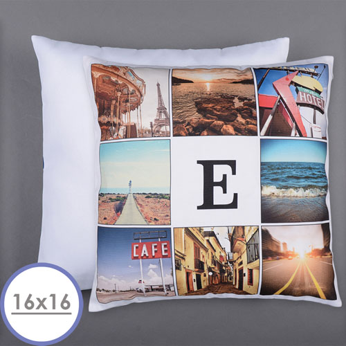 Cojín de fotos personalizado Instagram 8 Collage Cojín de 40.64 cm x 40.64 cm (sin relleno) 