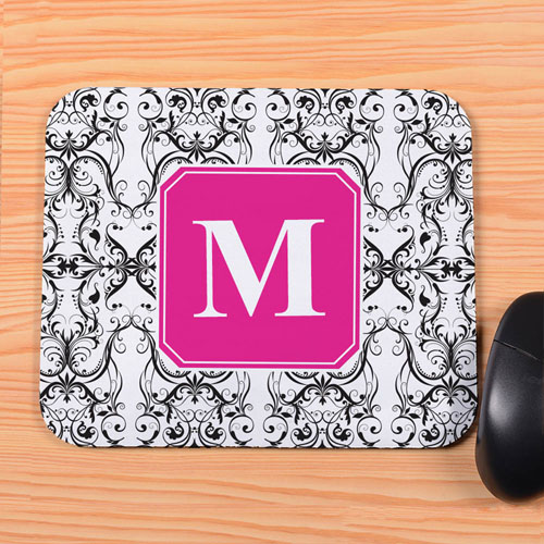 White Vintage Personalized Mousepad