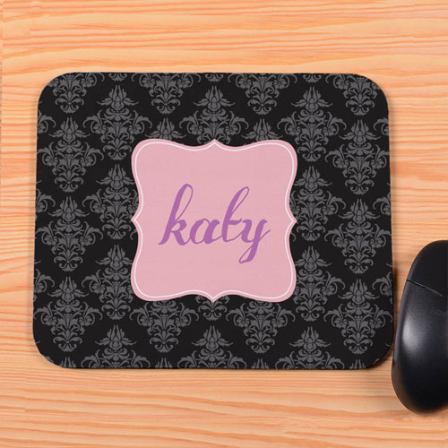 Black Vintage Personalized Mousepad