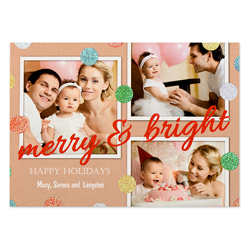 Tarjeta personalizada con brillos diseño 