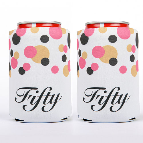 Lunares rosados, negros y dorados personalizados CanCooler