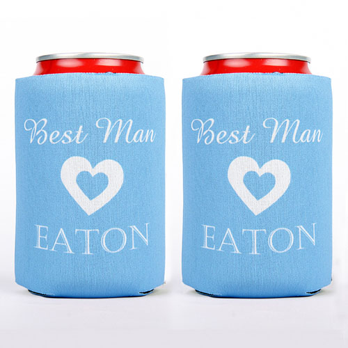 Boda personalizada  enfriador de lata  para el padrino de bodas