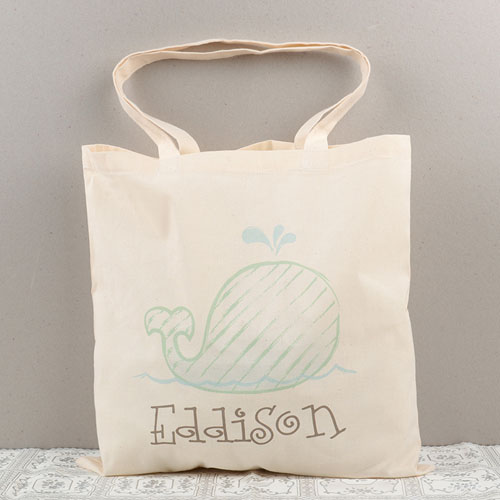 Bolsa de algodón personalizada de la ballena