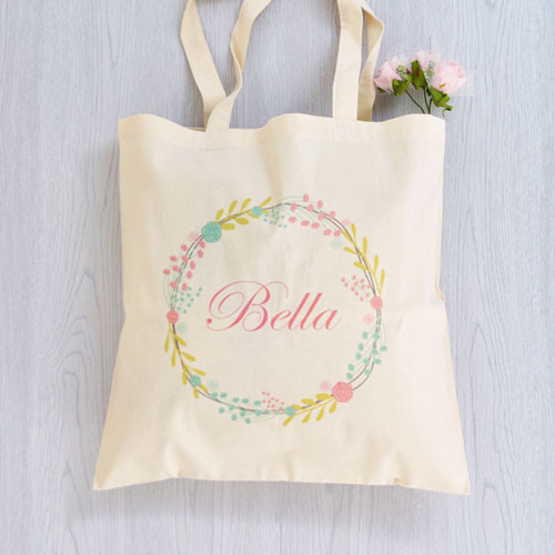 Bolsa de mano personalizada floral para las damas de honor
