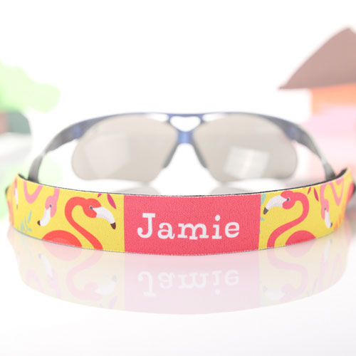 Correa para gafas de sol personalizado de Flamingo Amarillo y Rosado