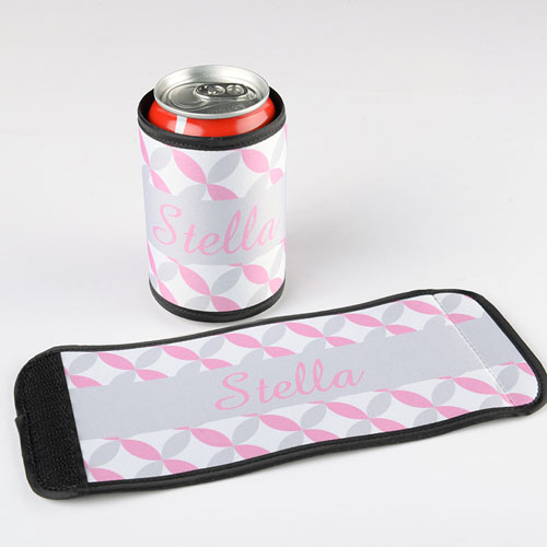 Círculo Rosa Lavanda Personalizada envoltura de lata o botella  