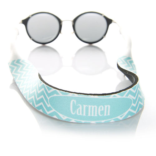 Aqua símbolos correa de gafas de sol monogramada