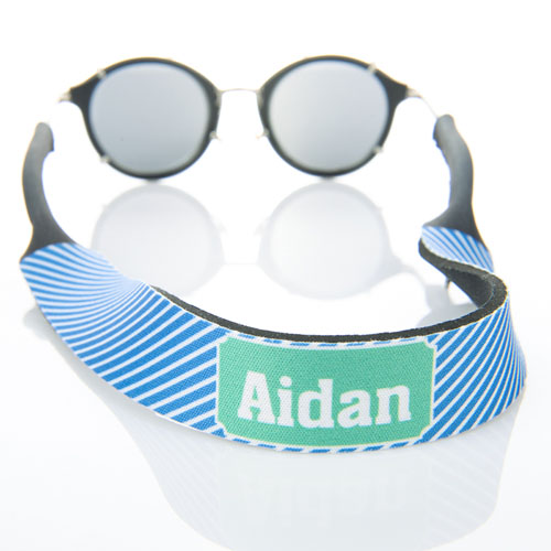 Rayas azules correa de gafas de sol monogramadas