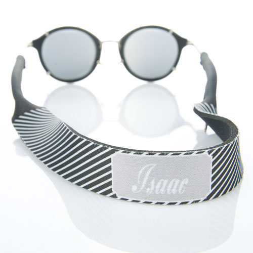 Rayas negras correa de gafas de sol monogramadas