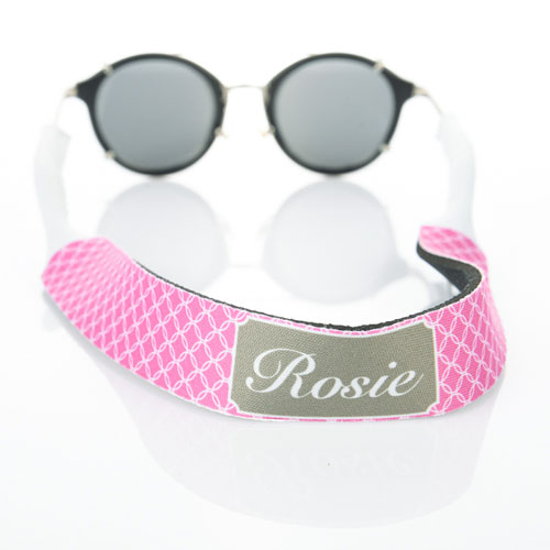 Rosado caliente Círculo entrelazado correa de gafas de sol monogramada