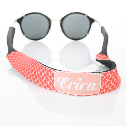  Correa de gafas de sol roja entrelazada y monogramada