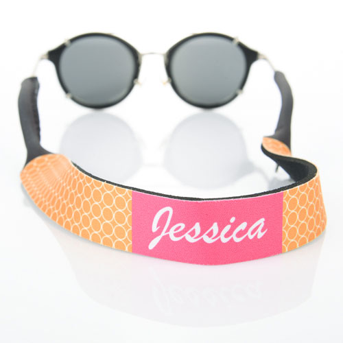 Correa de gafas de sol con monograma de círculo naranja