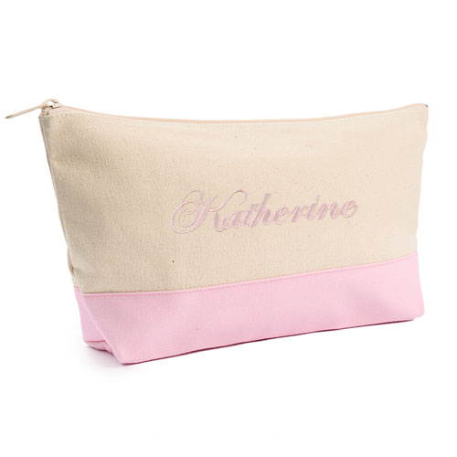 Bolso cosmético bordado en rosa Trim