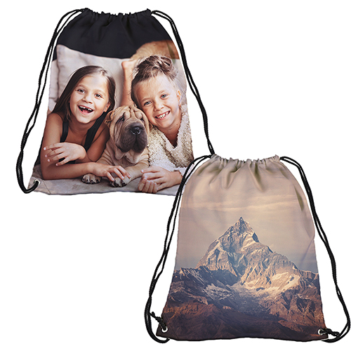  Foto personalizada con impresión completa de la mochila con cordel, grande 