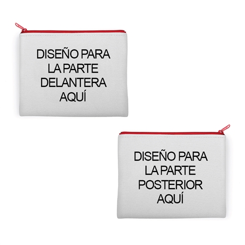 Bolsa de cosméticos de neopreno 2 lados diferentes imágenes 20.3X25.4