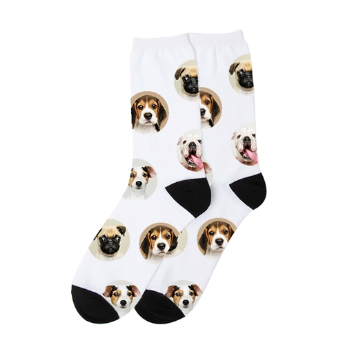 Calcetines unisex de diseño personalizado Collage circulo, medianos