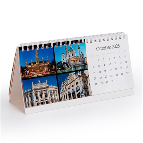 Calendario de sobremesa fotográfico promocional