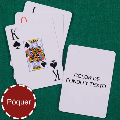 Naipes de motivo Mi propio póker con índice Jumbo Naipes personalizados color de fondo & texto 