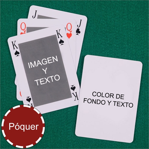 Naipes de motivo Mi propio pókerpóker clásico estilo Bridge personalice los 2 lados con un mensaje