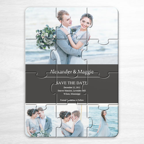 Tarjeta personalizada con collage de 4 fotografías diseño 