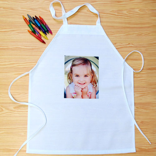 Delantal personalizable con foto pequeña vertical, niños