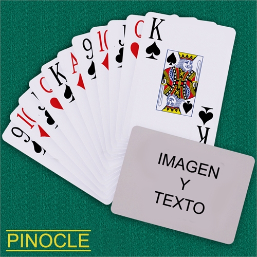 Naipes personalizados tipo póker estilo Pinochle con índice jumbo y con paisaje 
