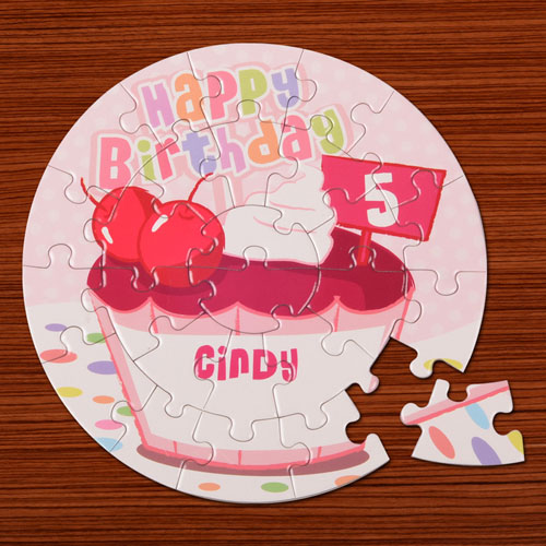 Rompecabezas redondo de Birthday Girl