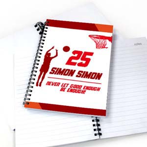 Personalized Basketball Player Notebook